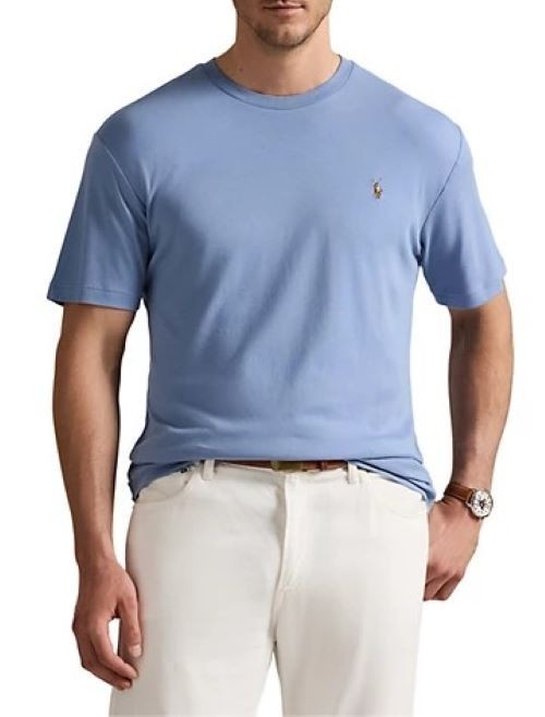 Polo Ralph Lauren Mens Big and Tall Soft Touch T Shirt in Channel Blue Sz 3LT