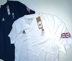Adidas Training Shirt Team GB Tech Olympic Jersey White Blue XS S M L XL 2XL 3XL