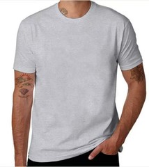 Solid Color Basic Short Sleeve T-Shirt, Regular Fit Casual Streetwear for Men