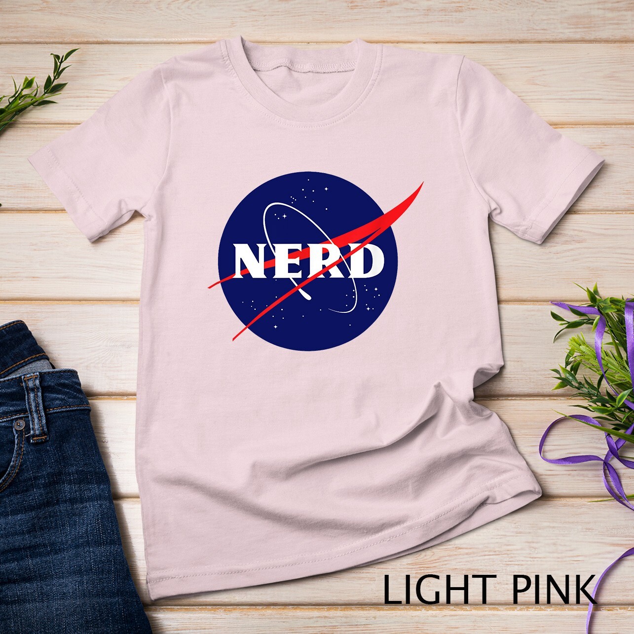 Funny NASA Nerd Logo Parody Science Astronomy Astronaut Unisex T-shirt gallery