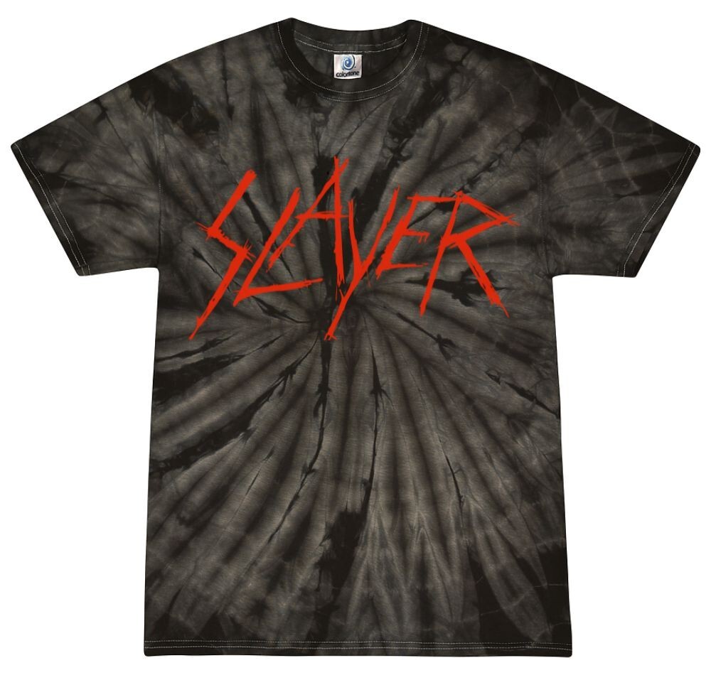 Slayer Logo Tie-Dye T-Shirt Heavy Metal Band Youth & Adult Size 100% Cotton Tee