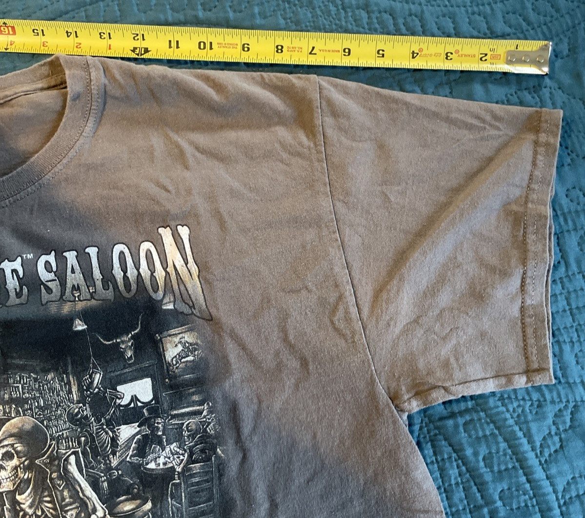 Ride or Die Saloon 2010 Gray T-shirt Gilden Tombstone AZ Large gallery