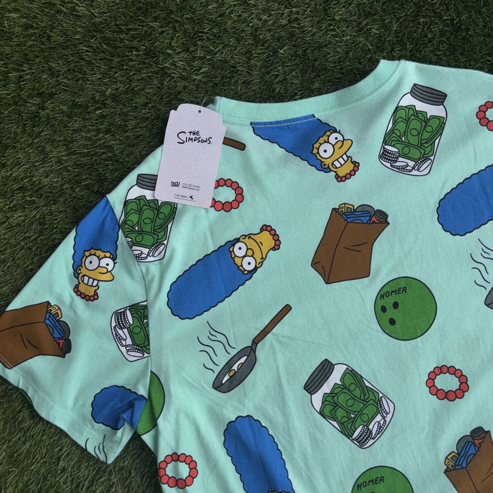 THE SIMPSONS Men’s All Over Print Tee Shirt Size Large NWT gallery