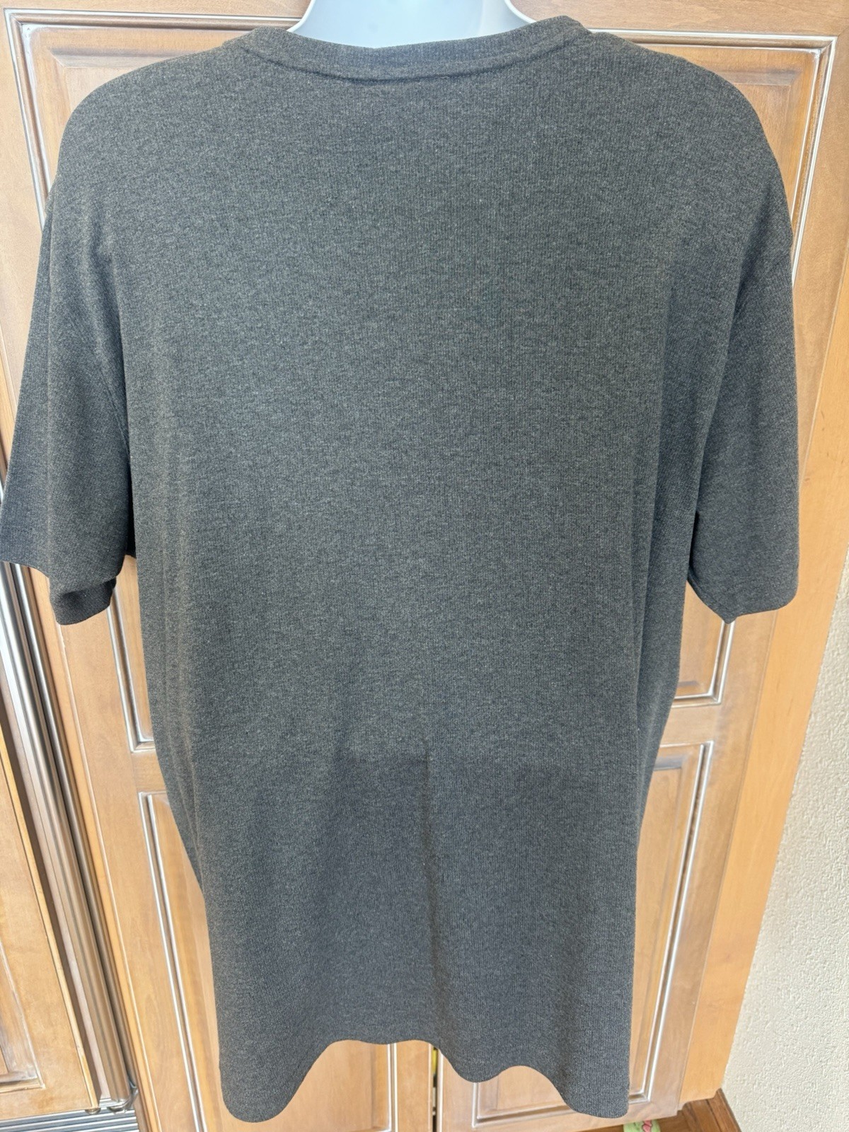 Croft & Barrow Mens Char Hthr Gray Easy Care Crew ribbed Short Sleeve Shirt XXL gallery