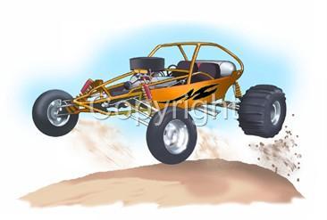 Sand Rail Dune Buggy ATV Short Sleeve T-Shirt sandrail automotive art