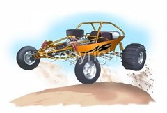 Sand Rail Dune Buggy ATV Short Sleeve T-Shirt sandrail automotive art