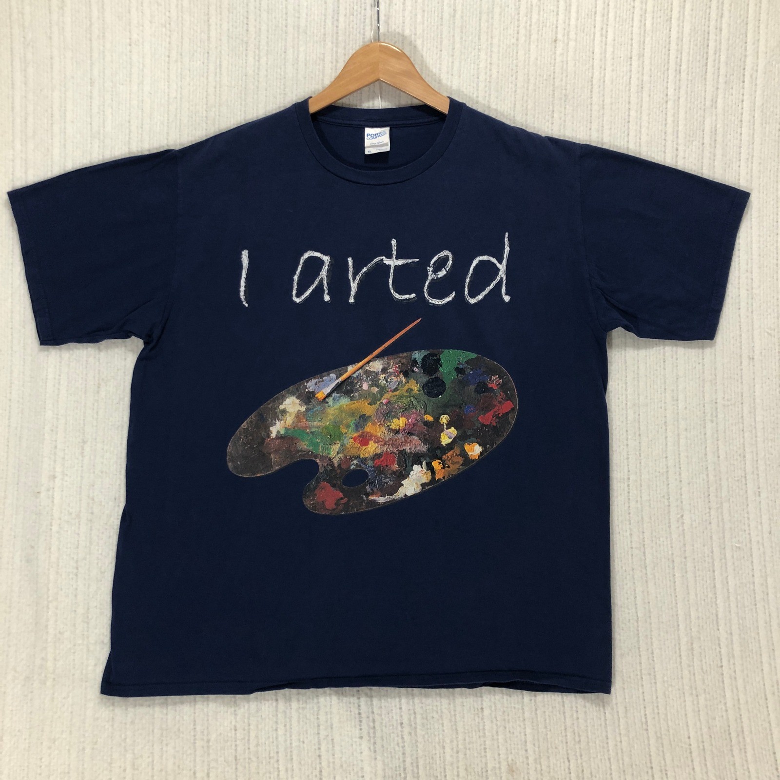 I Arted T Shirt Navy Blue Graphic Tee Painting Artist Port & Company Size XL gallery