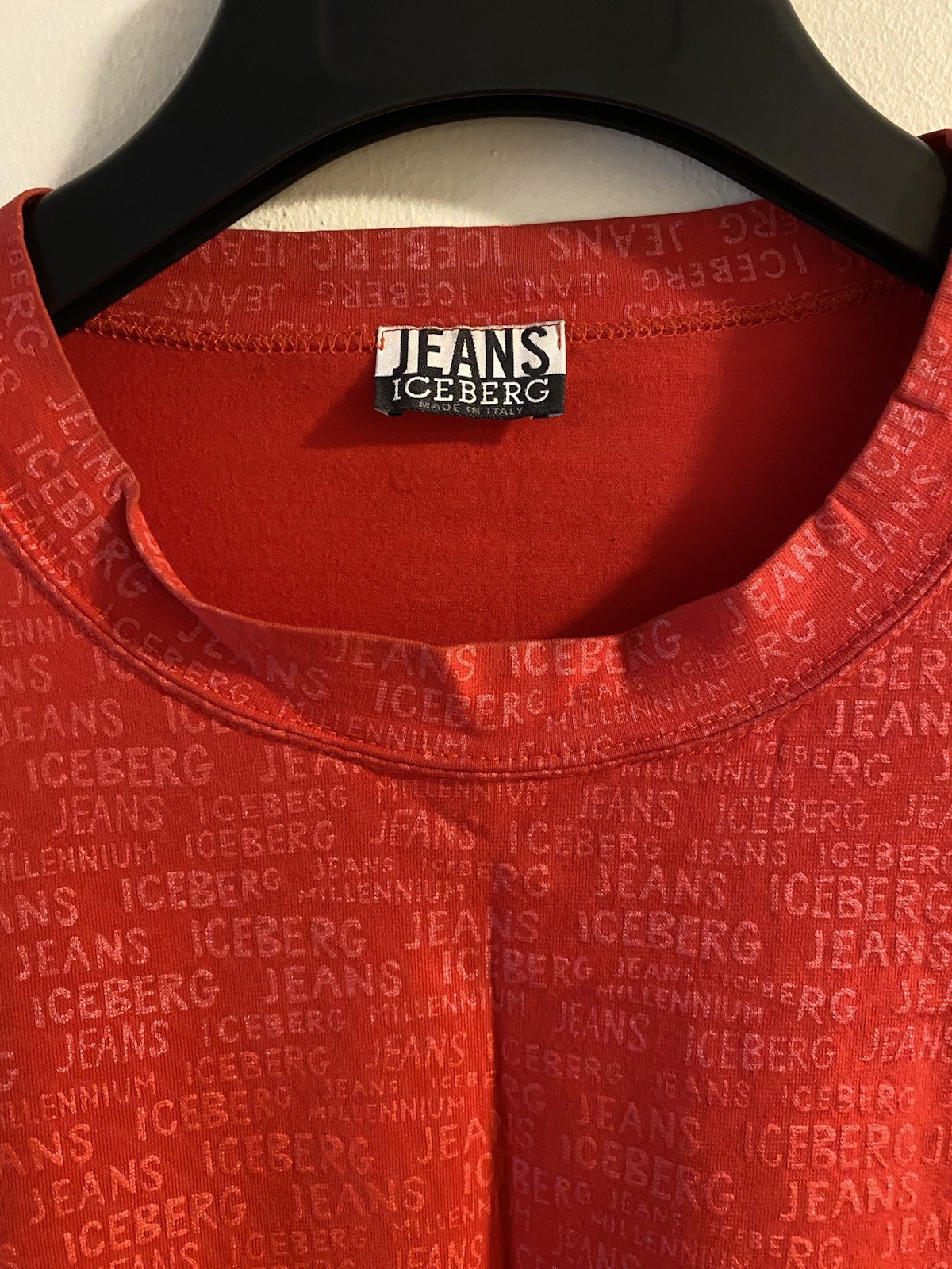 Red Iceberg Jeans Long Sleeve Shirt XXXL Good Condition gallery