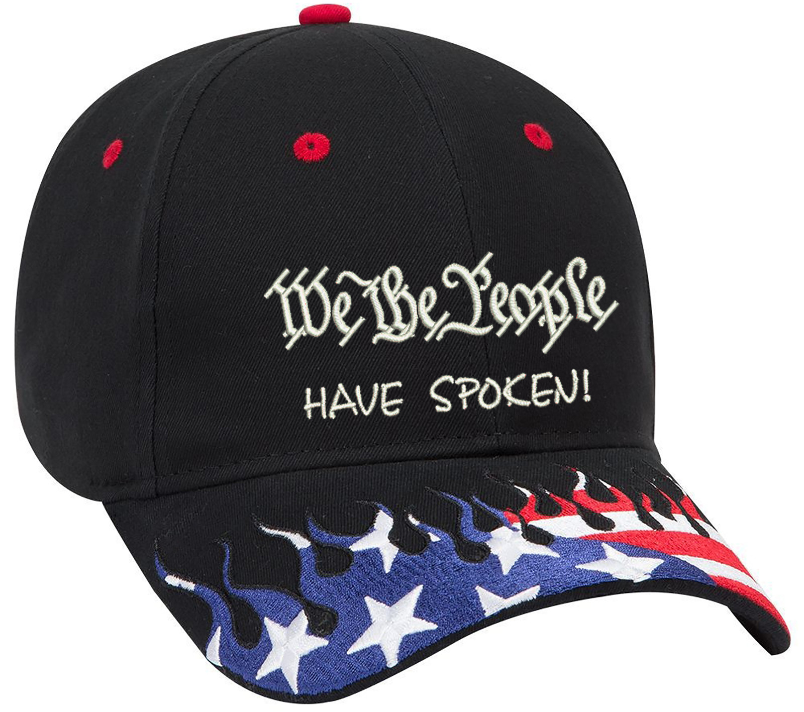 Trump We the people have spoken Embroidered One Size Fits All Structured US Flag