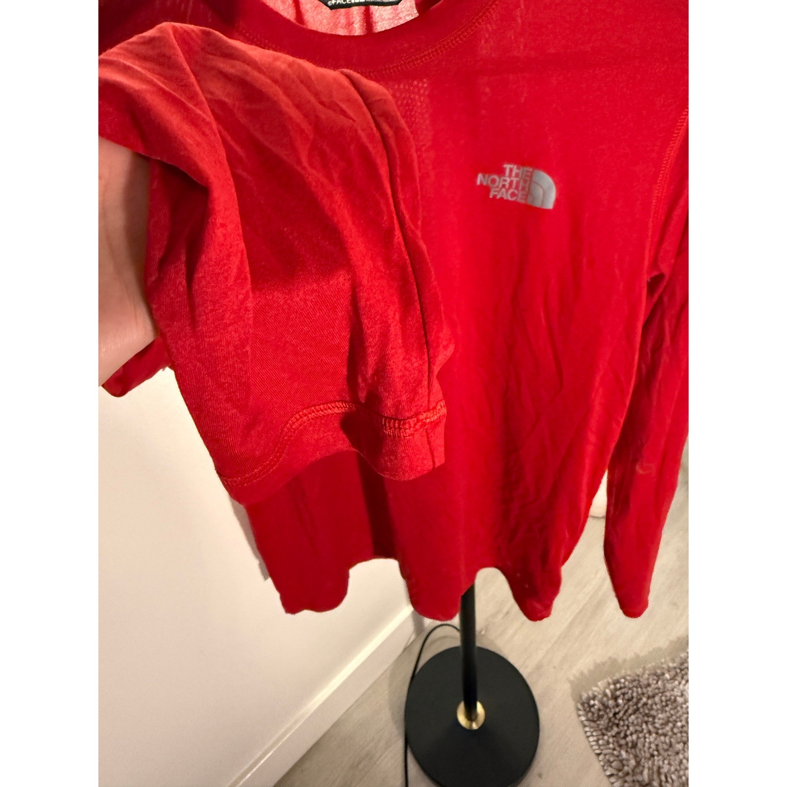 The North Face Mens FlashDry Long Sleeve Performance Shirt Red Medium NF0A3V6L gallery