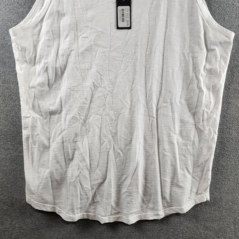 Goodlife Sun Faded Slub Scallop Tank Men's XXL White Solid Scoop Neck Pullover gallery