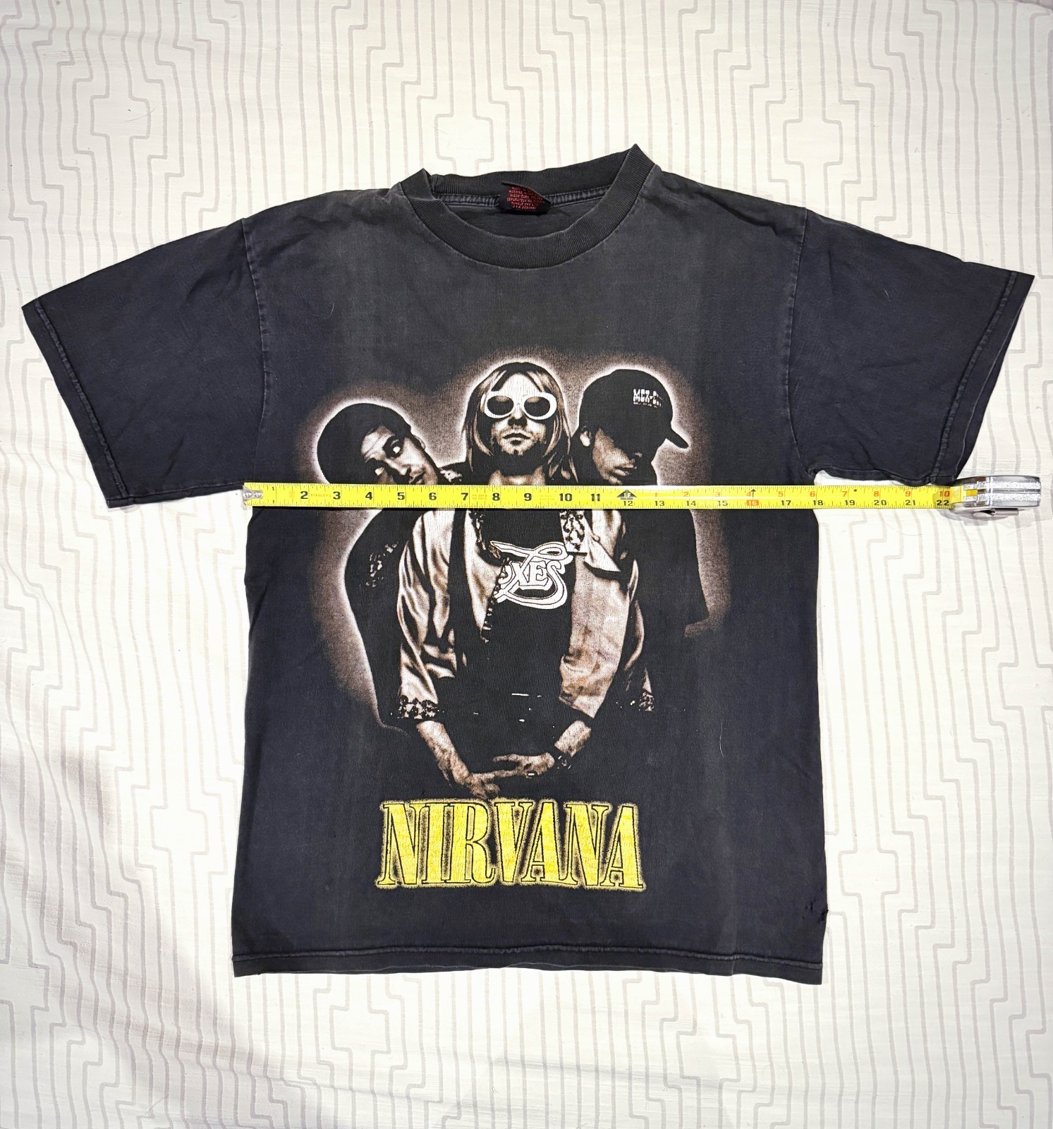 Nirvana 90s Vintage Doubled Sided Band Tee Grunge Medium M gallery