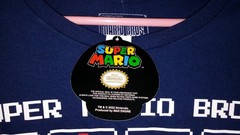Super Mario Bros. Men’s 16 Character Pixel Boxes Blue shirt size L 👇🏻READ👇🏻