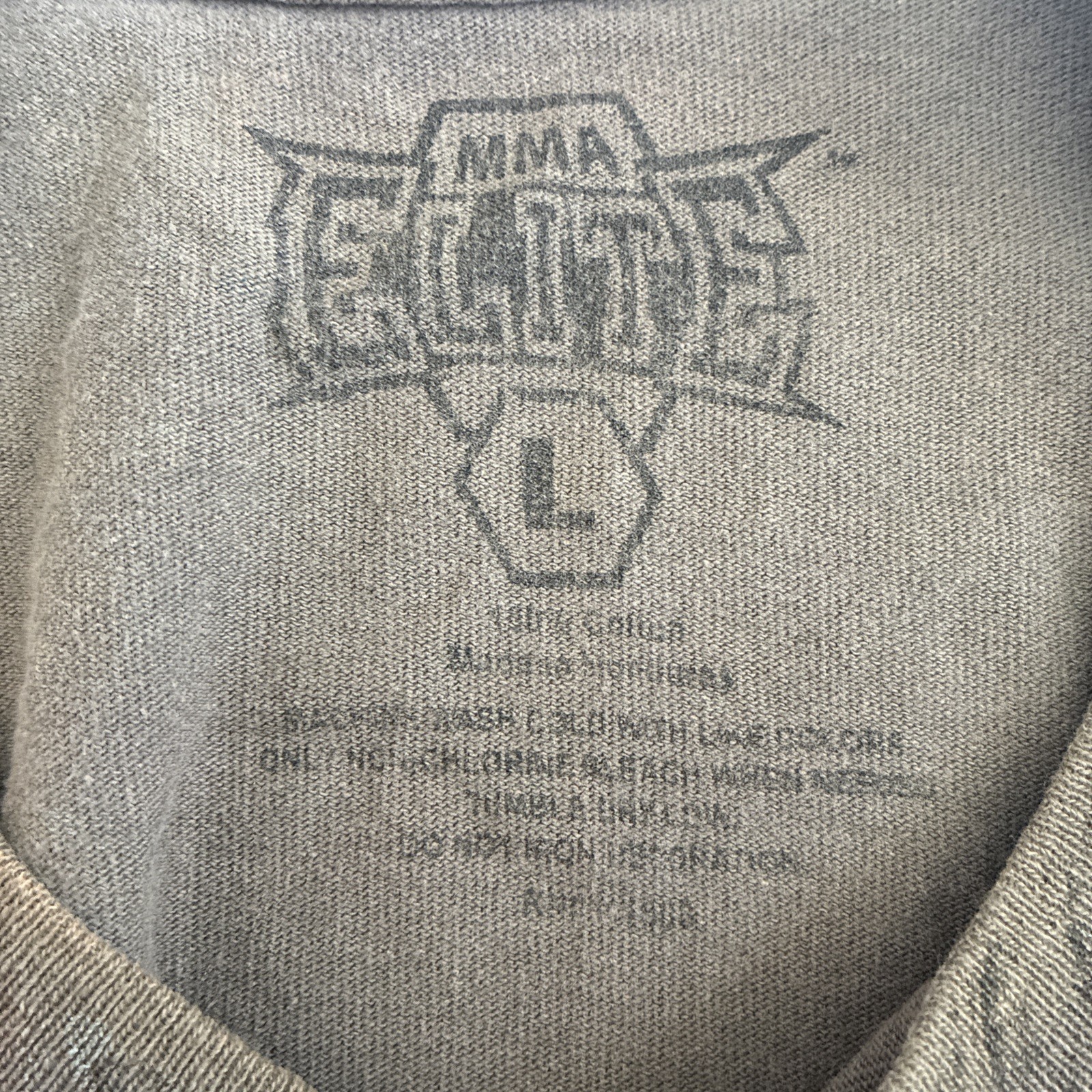 Vtg Y2K MMA Elite Shirt Mens L Grunge Skulls Cross Tattoo UFC Distressed Tee gallery