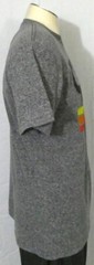 Peanuts Gray Large T-Shirt Snoopy Stripes Chill Cotton Blend