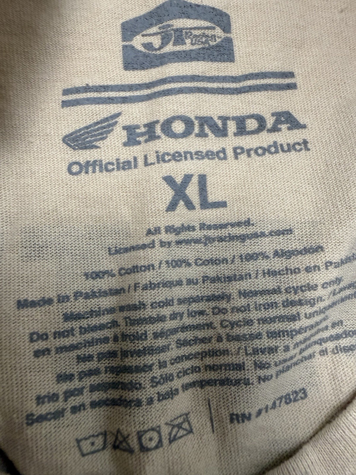 Honda Racing USA T Shirt XL Tan Beige Official Licensed Motorcycle Tee gallery