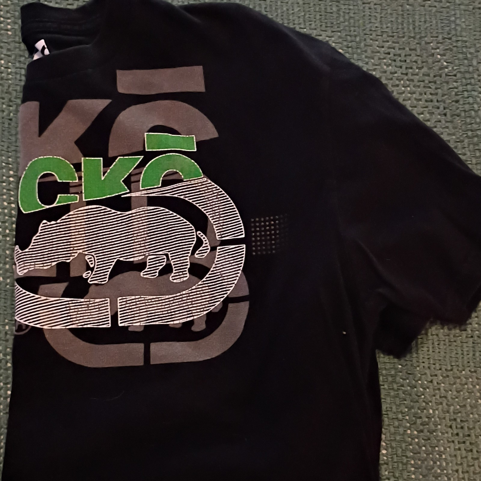 Ecko Unltd. Vintage Men's L Black Graphic Rhino Crew Neck Cotton Tee gallery
