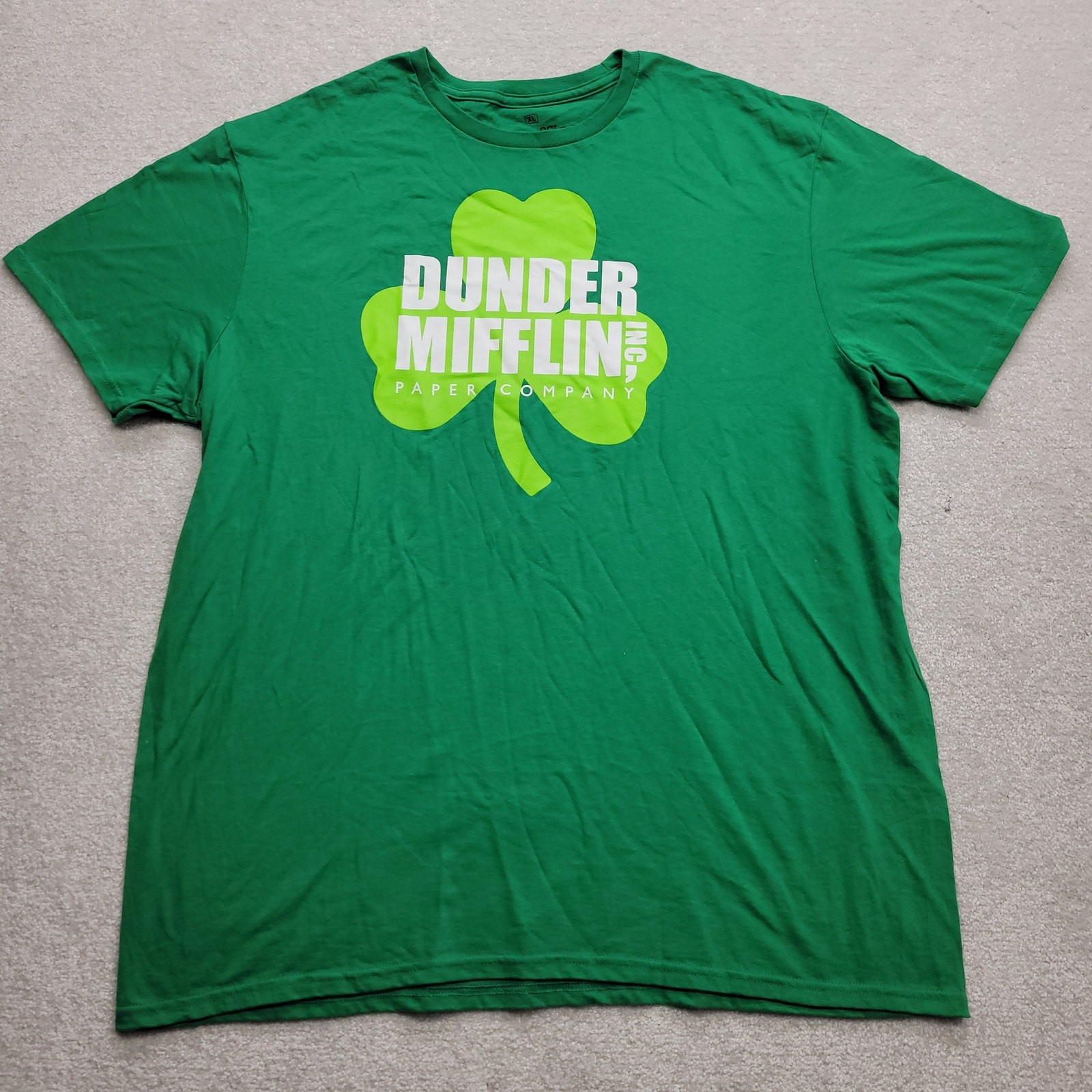 The Office Dunder Mifflin Shamrock T Shirt Mens XL St Patricks Day
