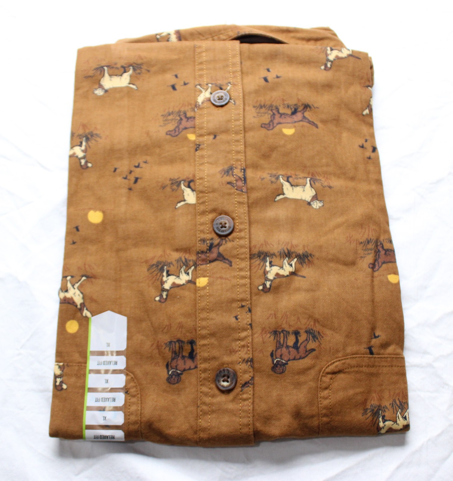 Duluth Trading Co Men's Free Swingin' Flannel Shirt DH3 Bourbon Brown XL NWT gallery