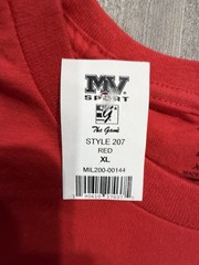 USMC “MARINES – EARNED NEVER GIVEN” Red T-Shirt – Size XL – by MV Sport – NWT!
