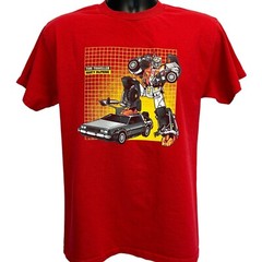 Marty McPrime Transformers T Shirt Red Back To The Future DeLorean Tee M Medium