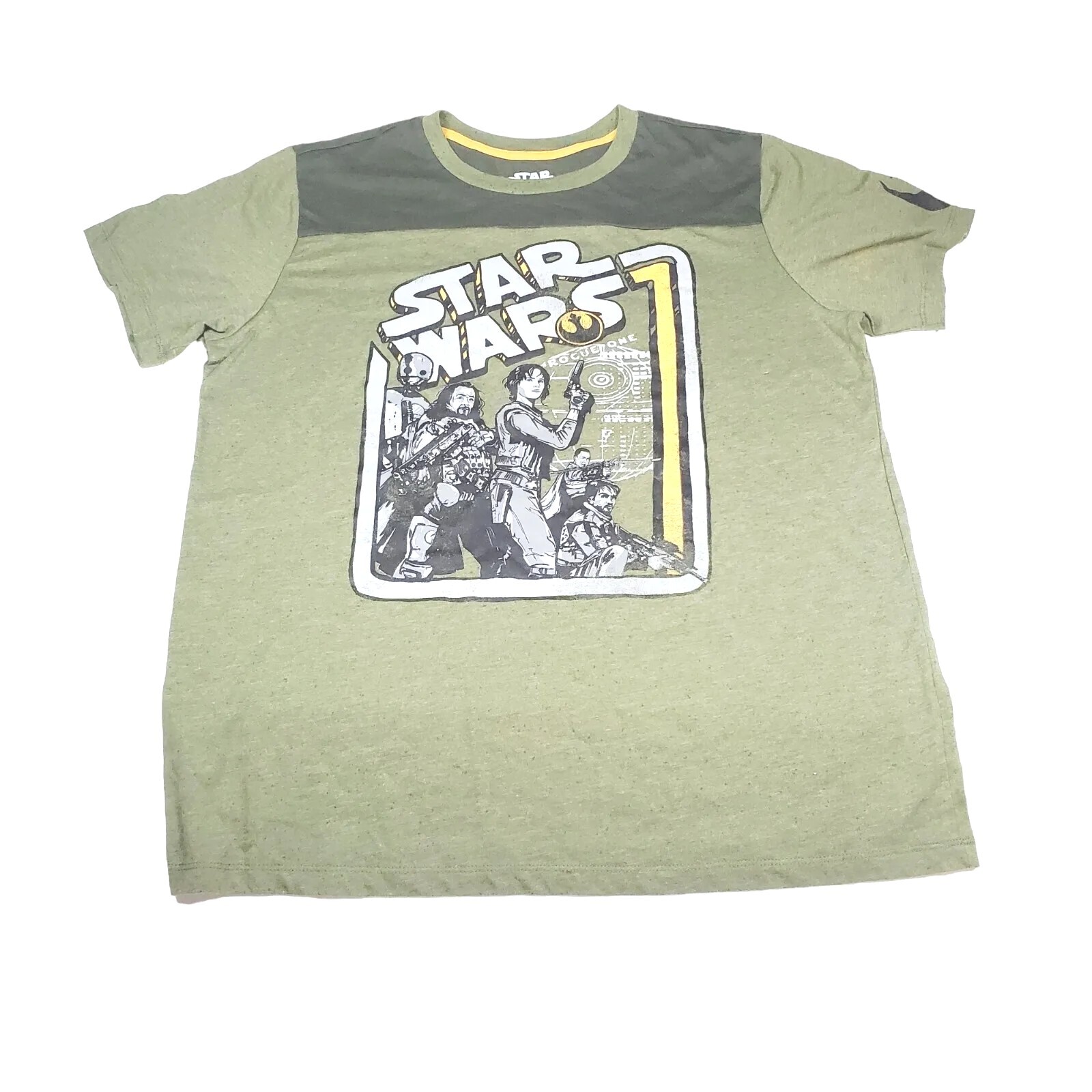 Star Wars Rogue One Graphic T‑Shirt Men’s XL 5th Sun Green Poster Tee Pre‑Owned gallery