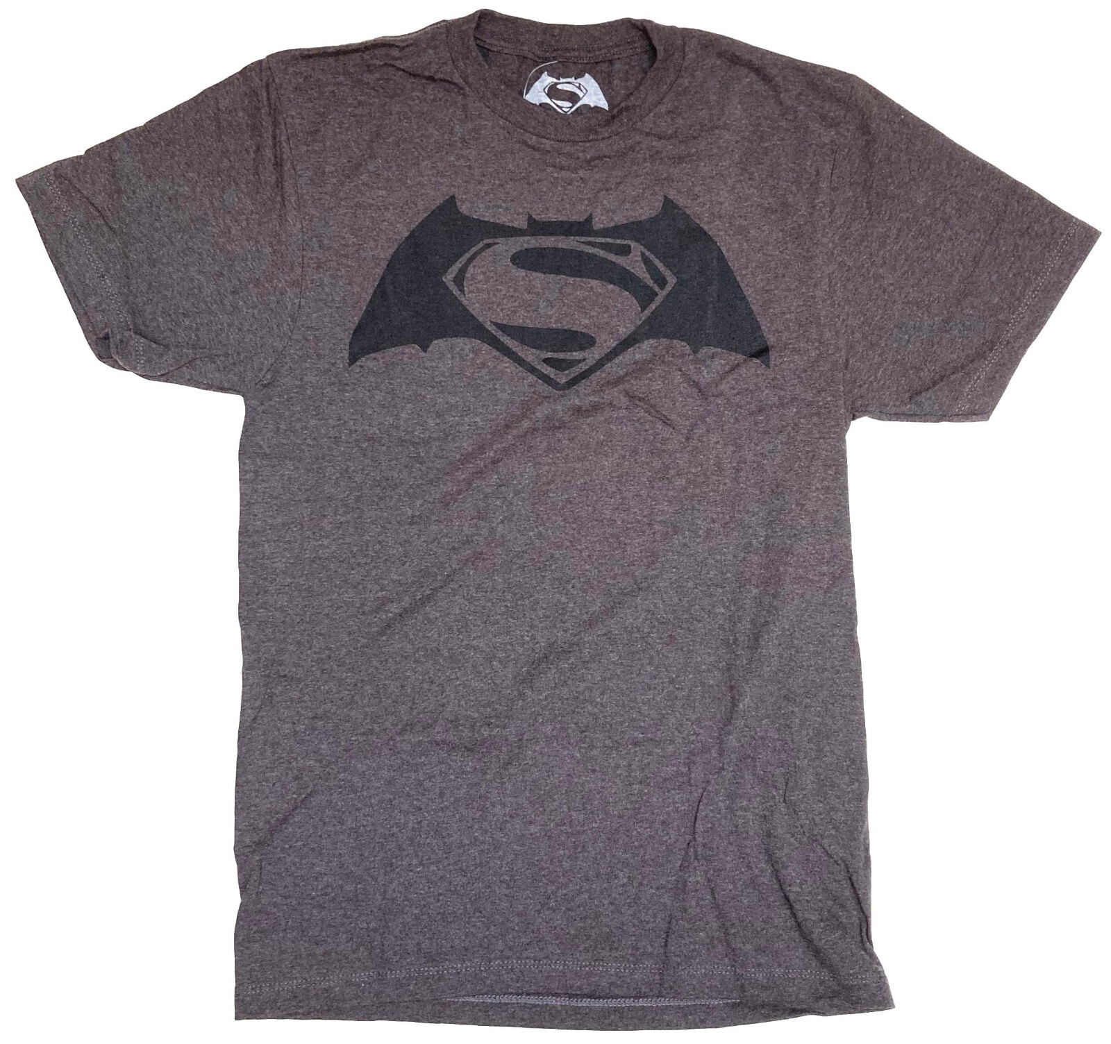 DC Comics Batman vs Superman Logo Men's Charcoal Heather T-Shirt New gallery