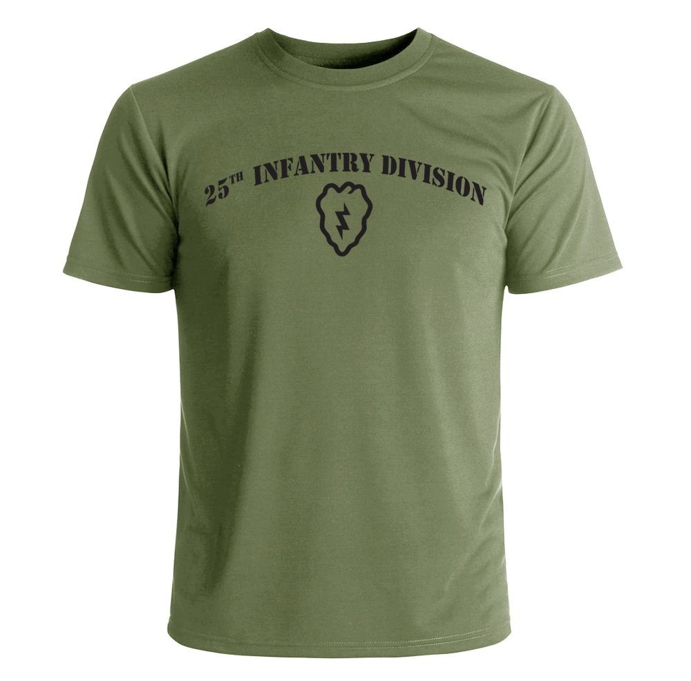 US Army 25th Infantry Division OD Green Subdued T-Shirt Officially Licensed