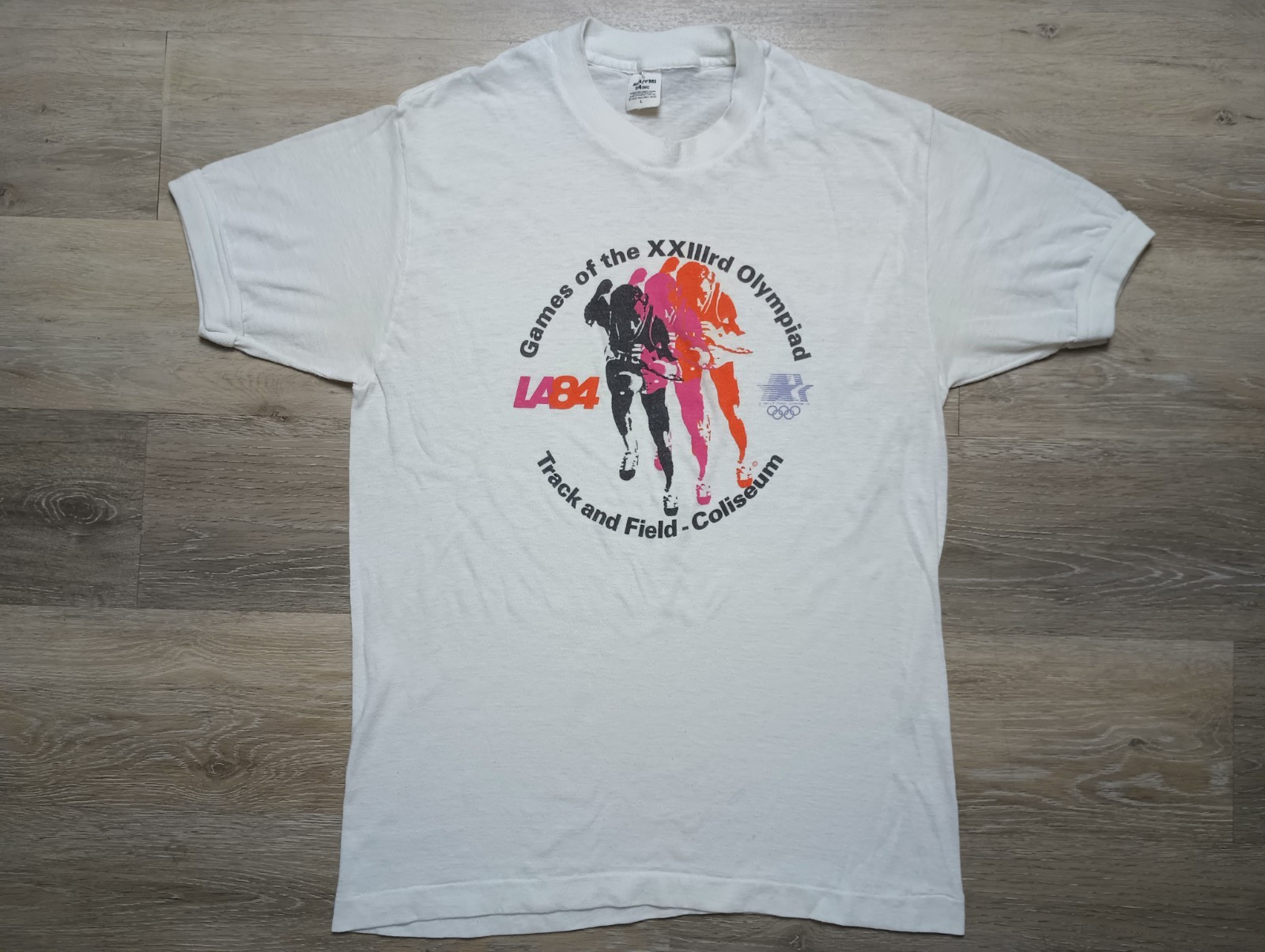 1984 Olympiad Track & Field T Shirt vtg Los Angeles Olympics sz M/L Summer Games gallery