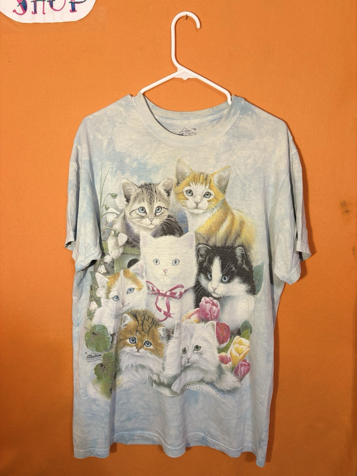 The Mountain Classic Kitten Shirt Sky Blue , Cute Graphic Mens Sz Medium gallery
