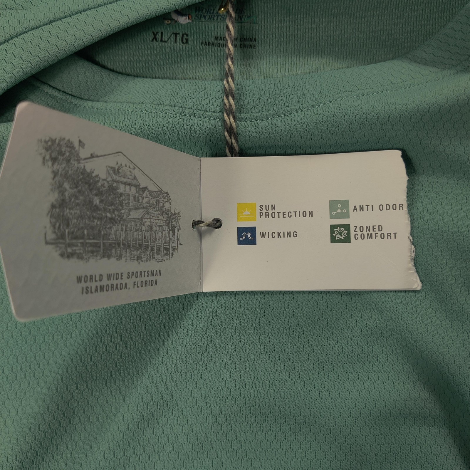 Cabelas World Wide Sportsman Shirt Mens XL Green Long Sleeve Moisture Wicking UV gallery