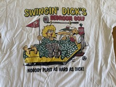 Swingin Dicks Bedroom Golf Rules Parody Single Stitch Vintage 90S T-Shirt Large