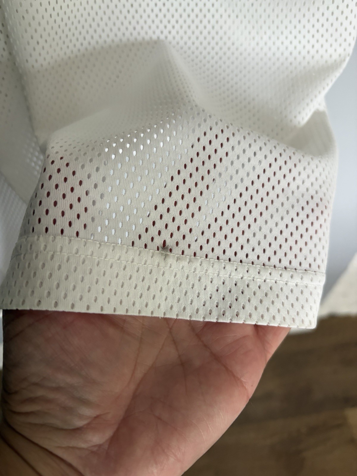Starter Mesh Shirt Jersey Mens XL White V-Neck Embroidered Logo Athletic Vented gallery