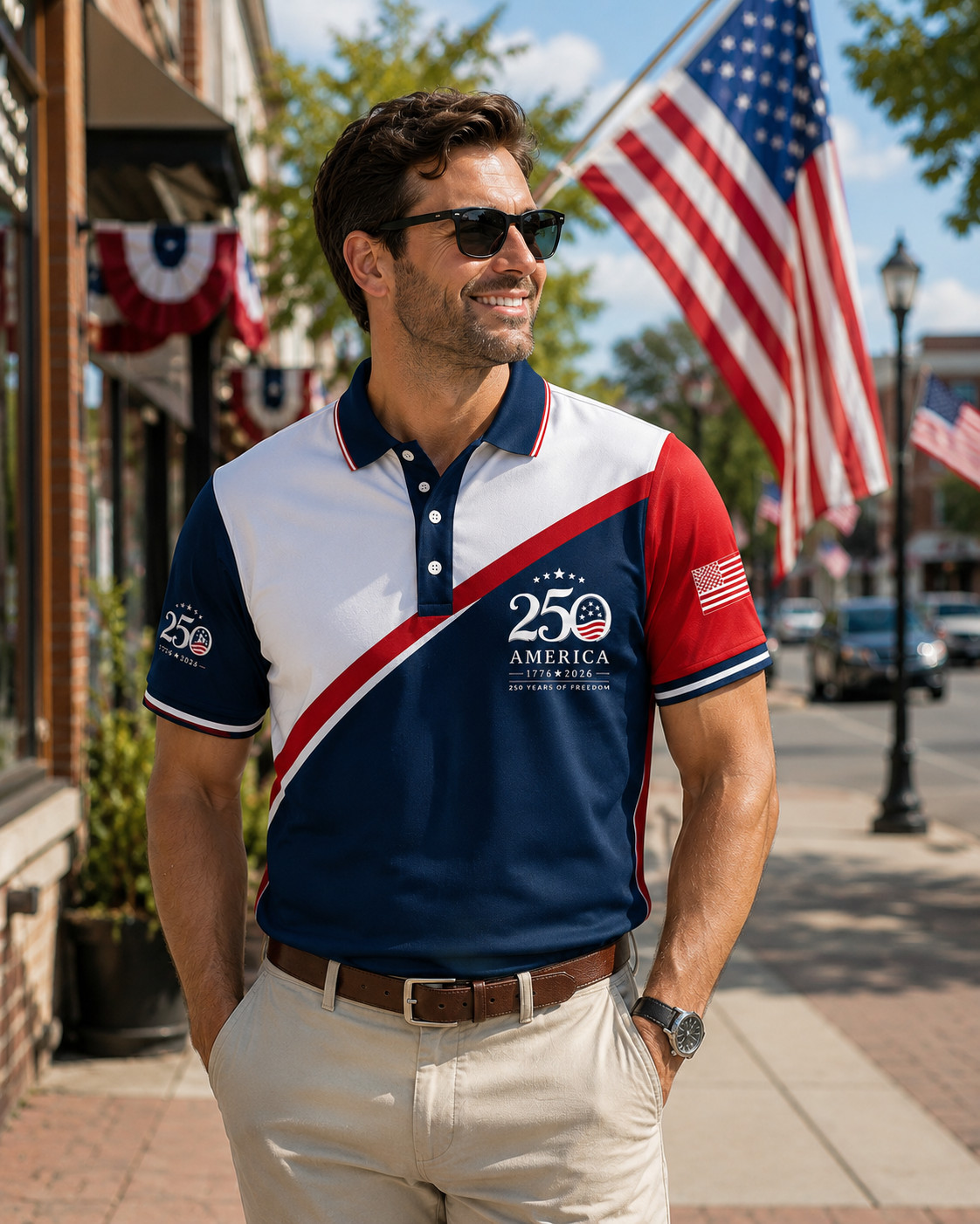 250th Anniversary Patriotic Polo Mens United States Of America 1776-2026 (S-5XL) gallery