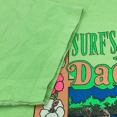 LONG LENGTH vtg 90s SURF’S UP DADDY-O GIRLS PARTY T-Shirt L beach neon hawaii