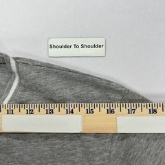 Burnside 96 T-Shirt Mens Medium Gray with White HTV Stripes Stretch For Comfort