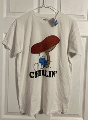Brisco Brands NWT Smurf Mushroom Chillin’ Short Sleeve Tshirt Size Medium