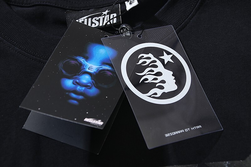 Men's Hell star Classic Big Logo Water Printed Short sleeved T-shirt 2 Black gallery