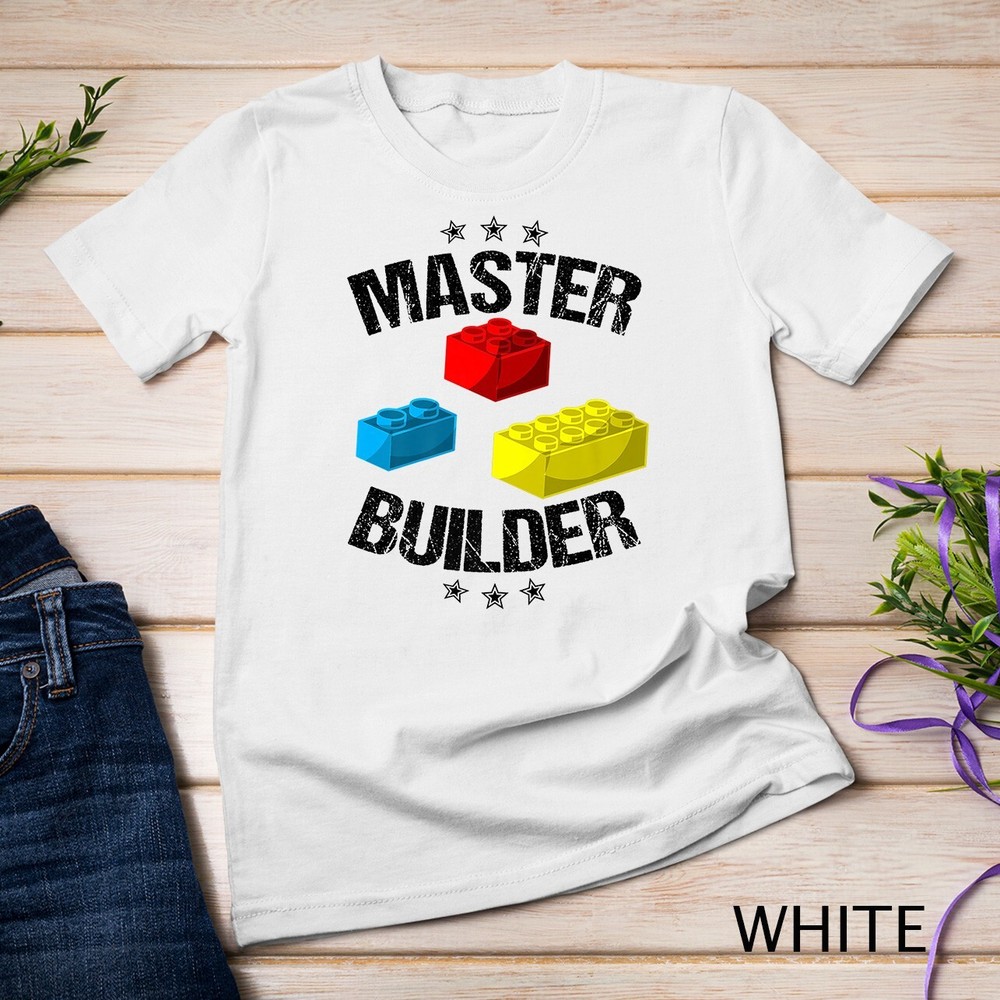 Cool Master Builder Funny Building Blocks Gift Men Women Premium Unisex T-shirt