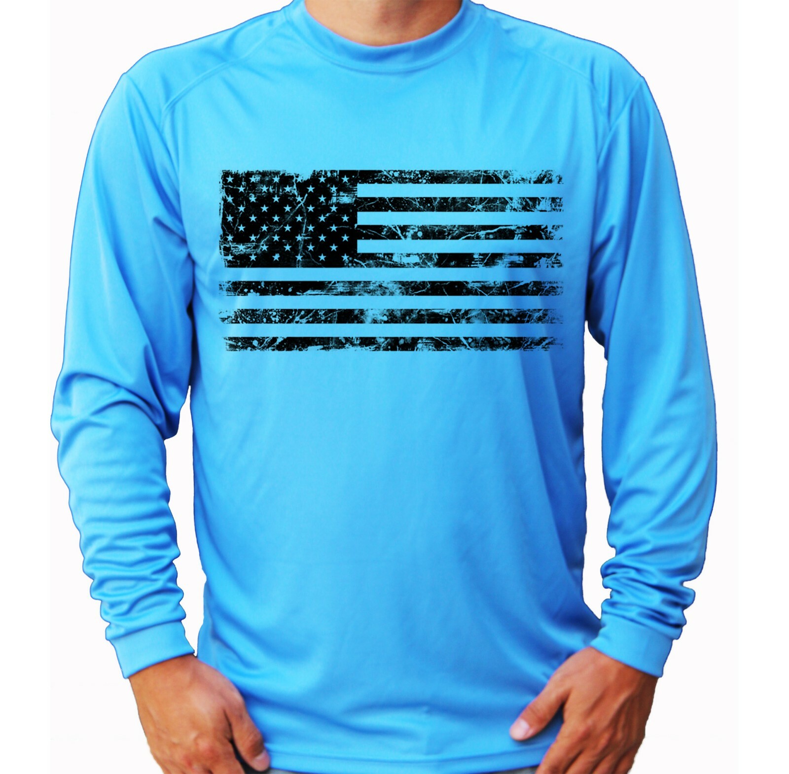 American Flag Fishing Boat Sport Long Sleeve UPF 30 T-Shirt Sun UV Protection gallery