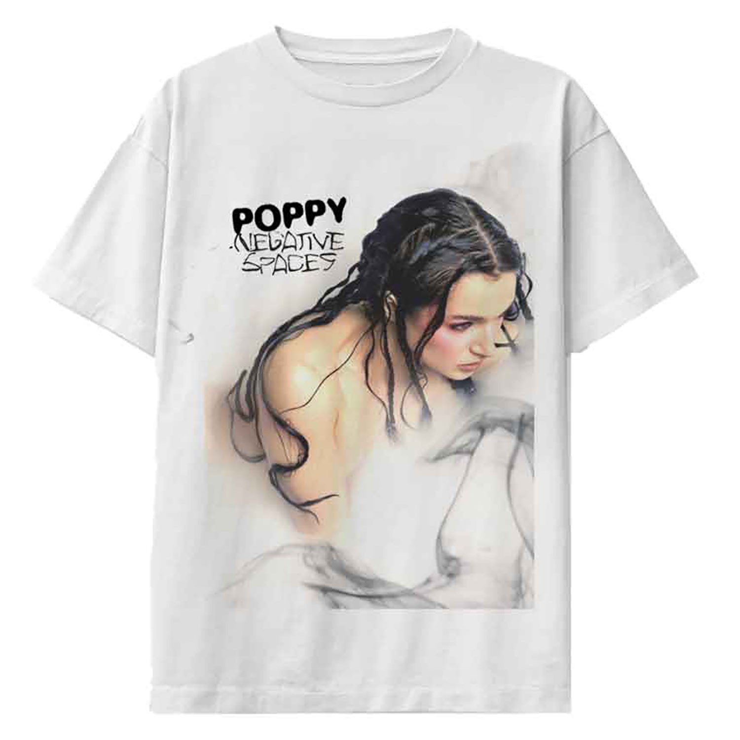Men's Poppy Negative Spaces Art T-shirt XX-Large White gallery