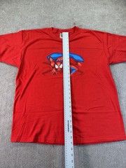 Vintage Marvel Spider-Man Tee XL Fruit Of The Loom Red Double Sided Graphic Y2K