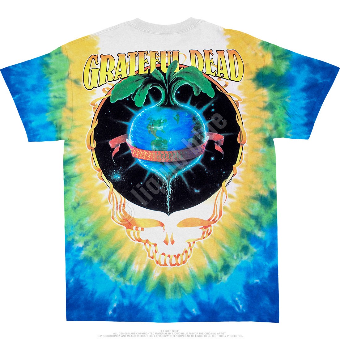 [Limited Edition] Vintage Grateful Dead Let It Grow Tie-Dye T-Shirt Liquid Blue gallery