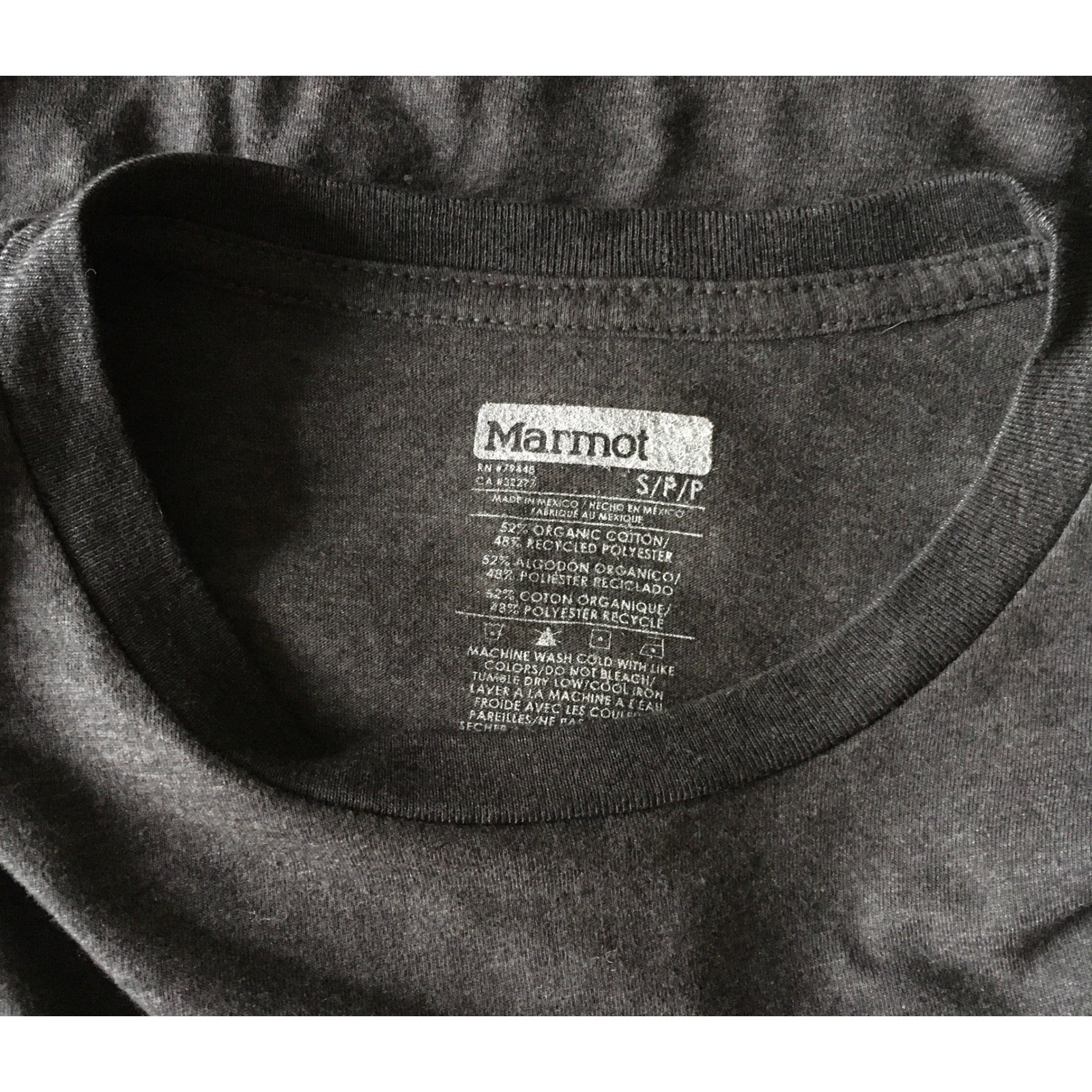 Marmot Mountain Rainbow Graphic T-Shirt Charcoal Heather Gray Small S gallery