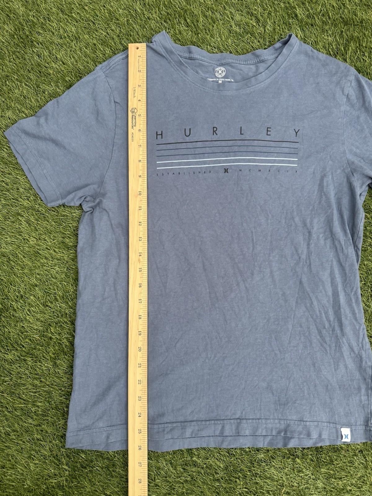 Men’s Hurley T-Shirt Short Sleeve Blue Medium ￼ gallery