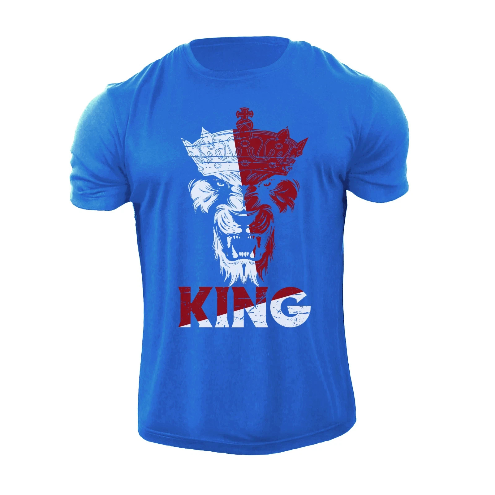 Men's King Lion T Shirt Distress Animal 100% Cotton gallery