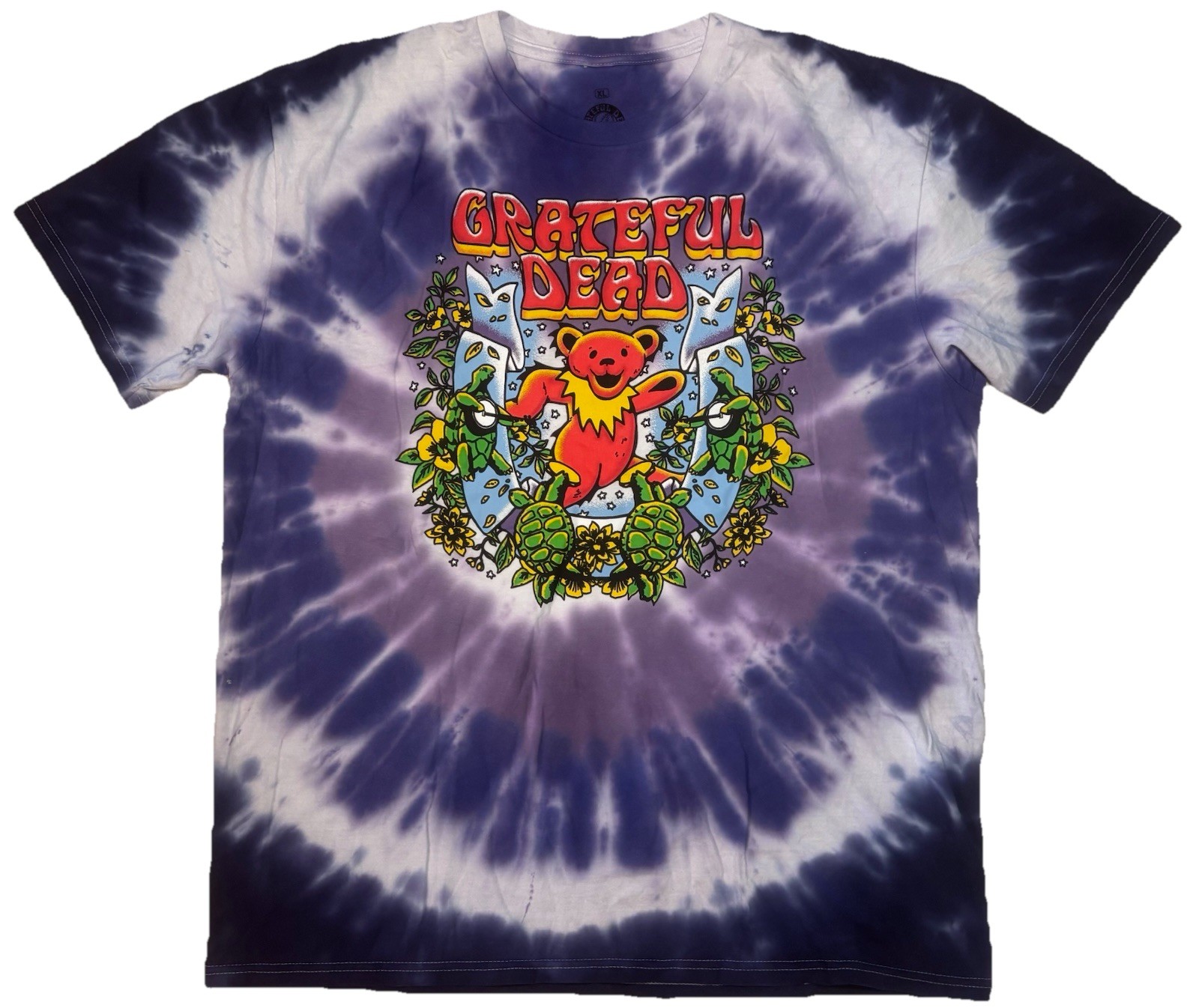 Grateful Dead Band T Shirt Men’s XL Purple Tie Dye Retro Dancing Bear Terrapin