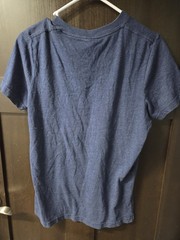 Hollister Men’s Blue Solid Logo V-Neck Short Sleeve Knit T-Shirt Size M