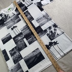 VTG Senor Frog’s Shirt Mens XL White Photo Surf Beach Palm Tree Allover Graphic