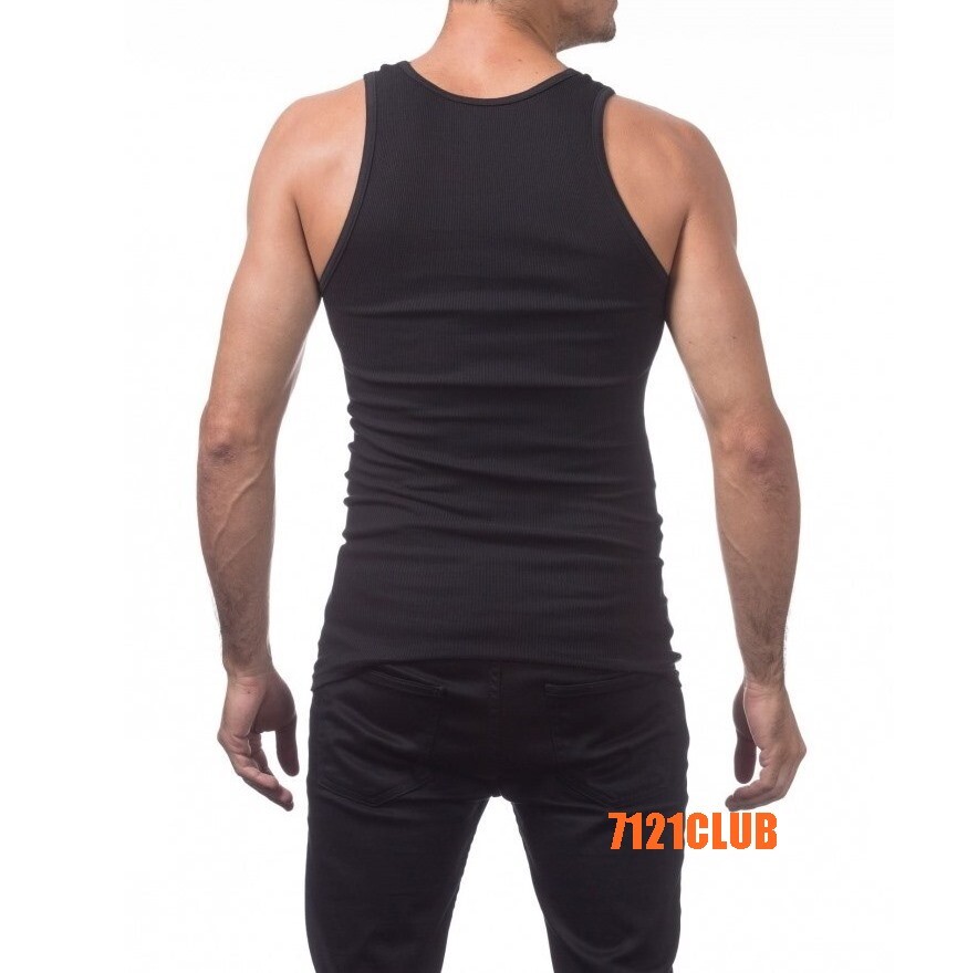Lot 3 PRO CLUB A SHIRTS TANK TOP BLACK ProClub Mens Wife Beater Undershirt S-7XL gallery